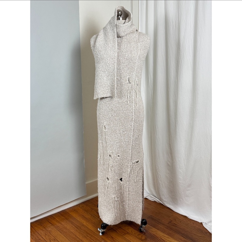 Acne Studios Distressed Ribbed Knit Dress - Picture 3 of 16